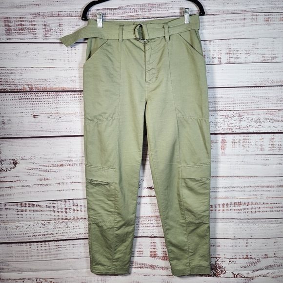 J Brand Athena green belted utility pants - Picture 3 of 16